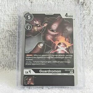 5/$20 Mint Guardromon Digimon Holo Card EX2-031 R by Bandai!!